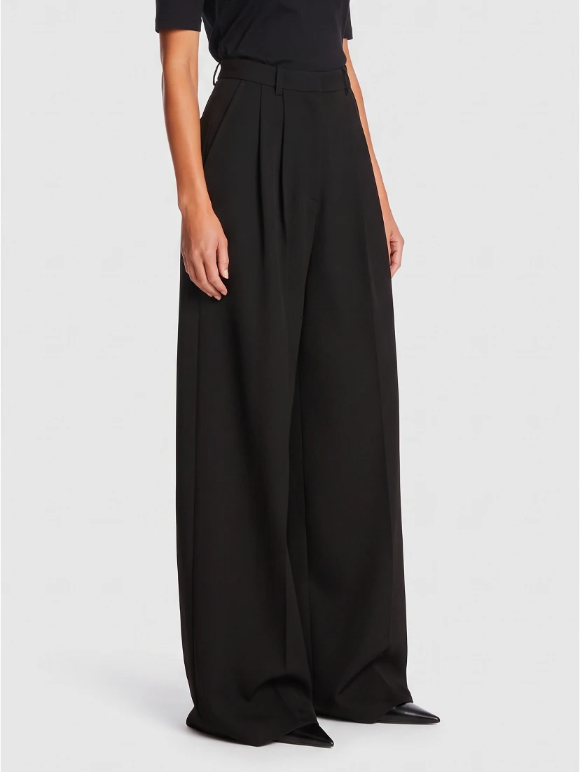 Black wide-leg pants