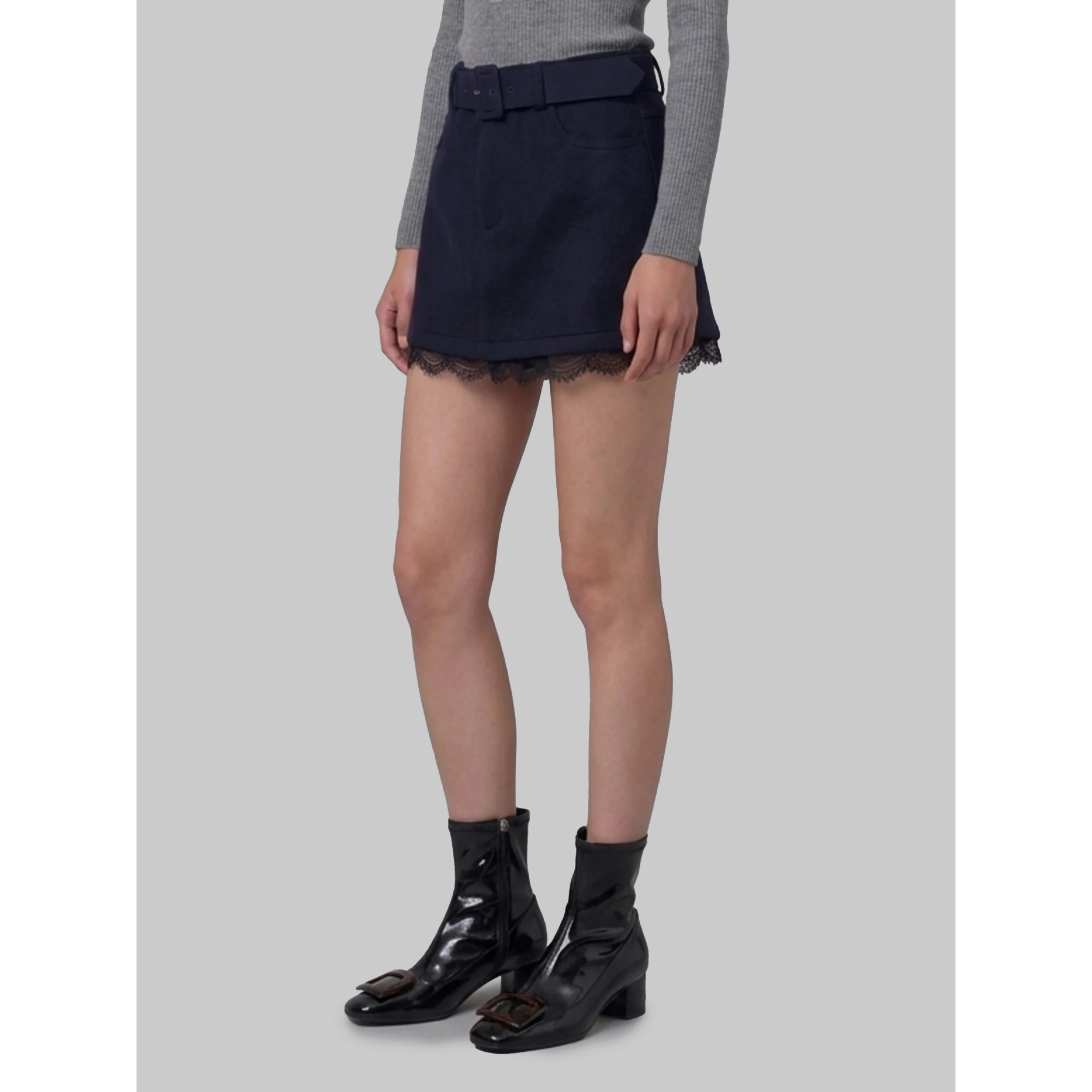 Navy lace skort