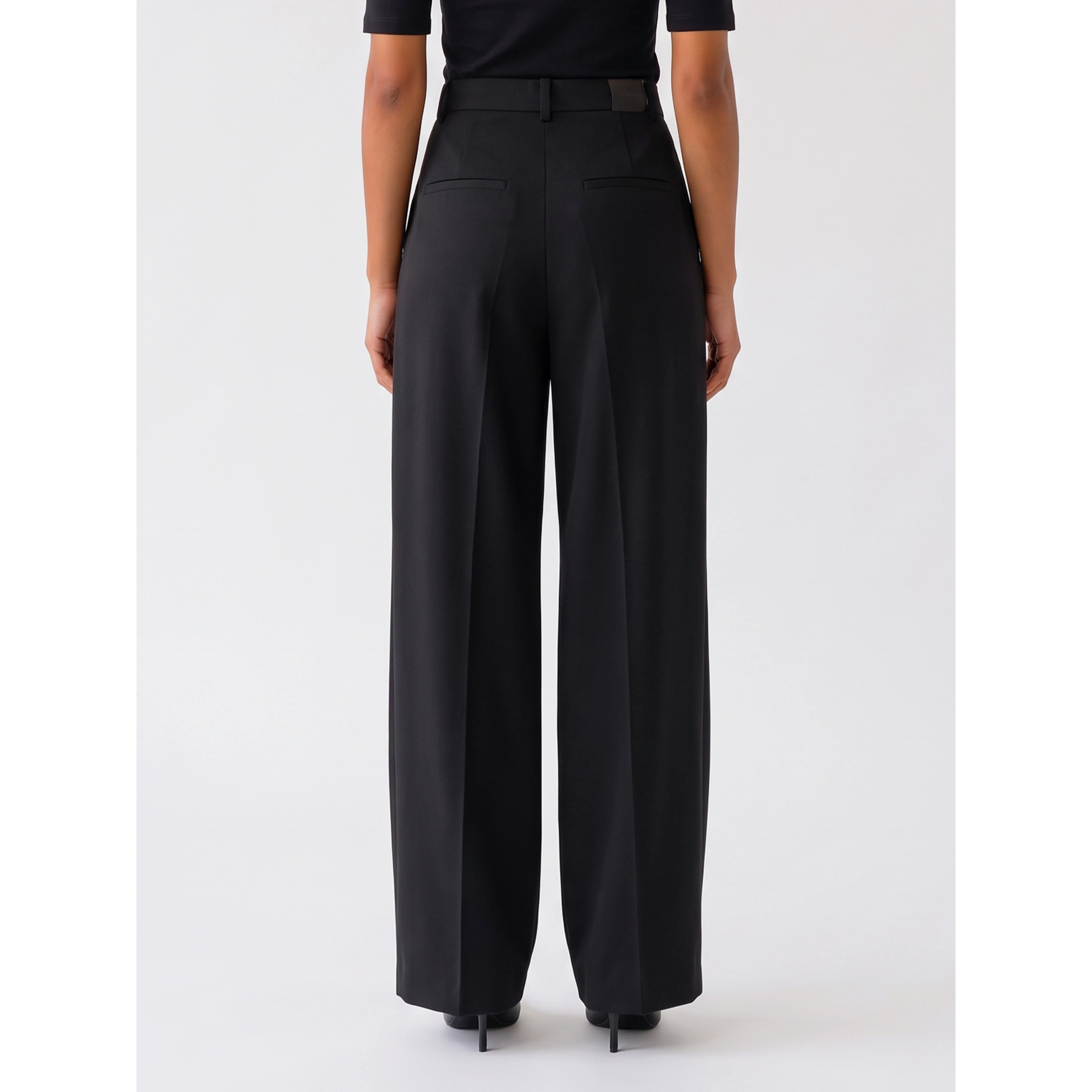 Black wide-leg pants