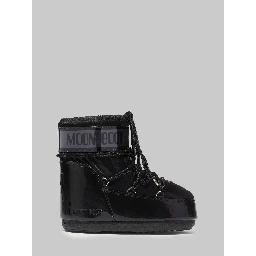 Black satin Icon Low Glance boots