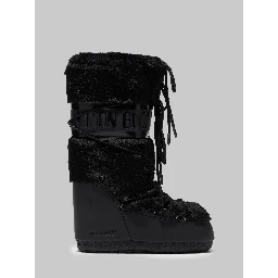 Black Icon boot in faux fur