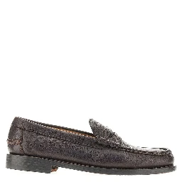 'Ravenna' grained leather loafers