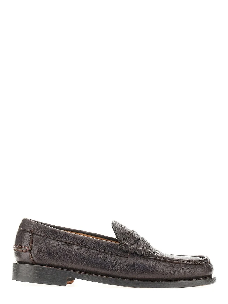 'Ravenna' grained leather loafers