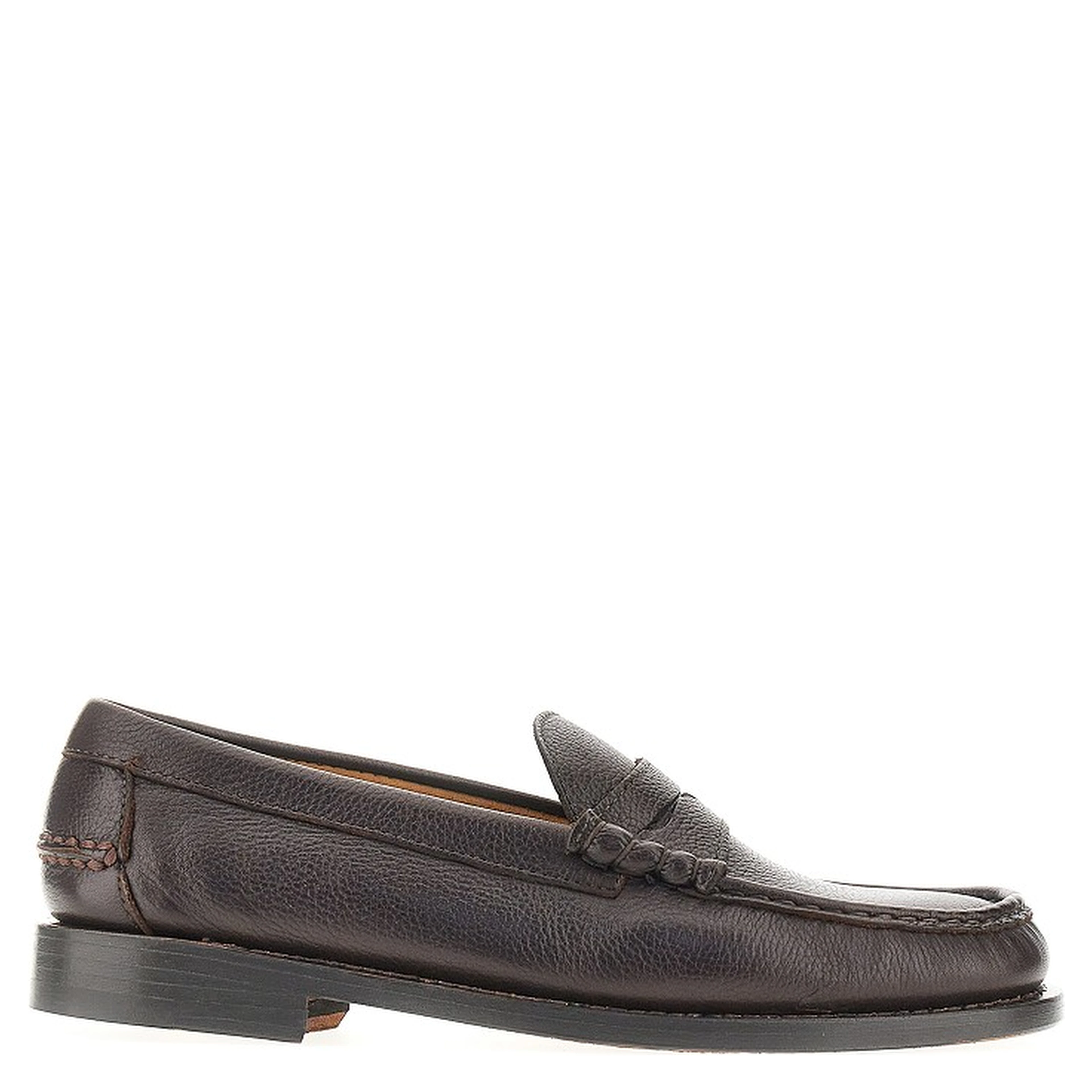'Ravenna' grained leather loafers
