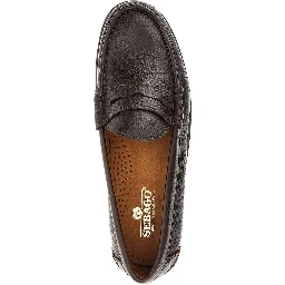 'Ravenna' grained leather loafers