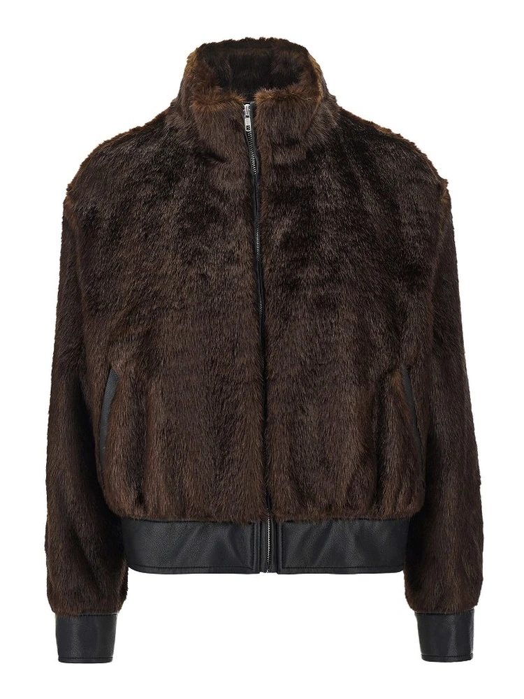 'Lula' faux fur bomber jacket