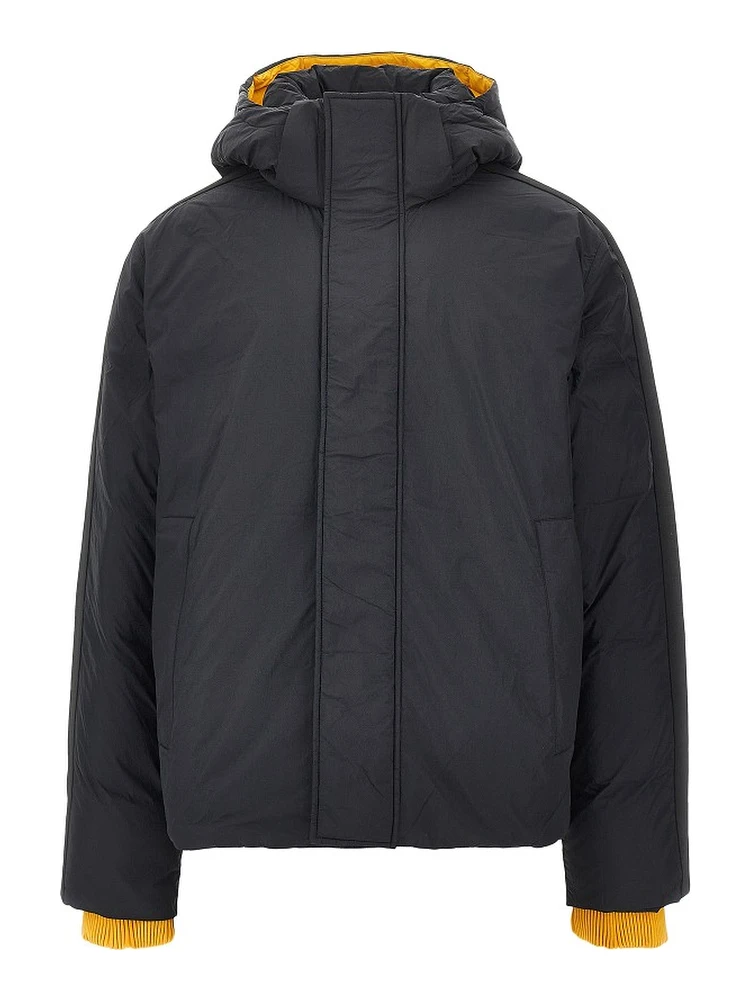 Oversized padded jacket with logoed bands