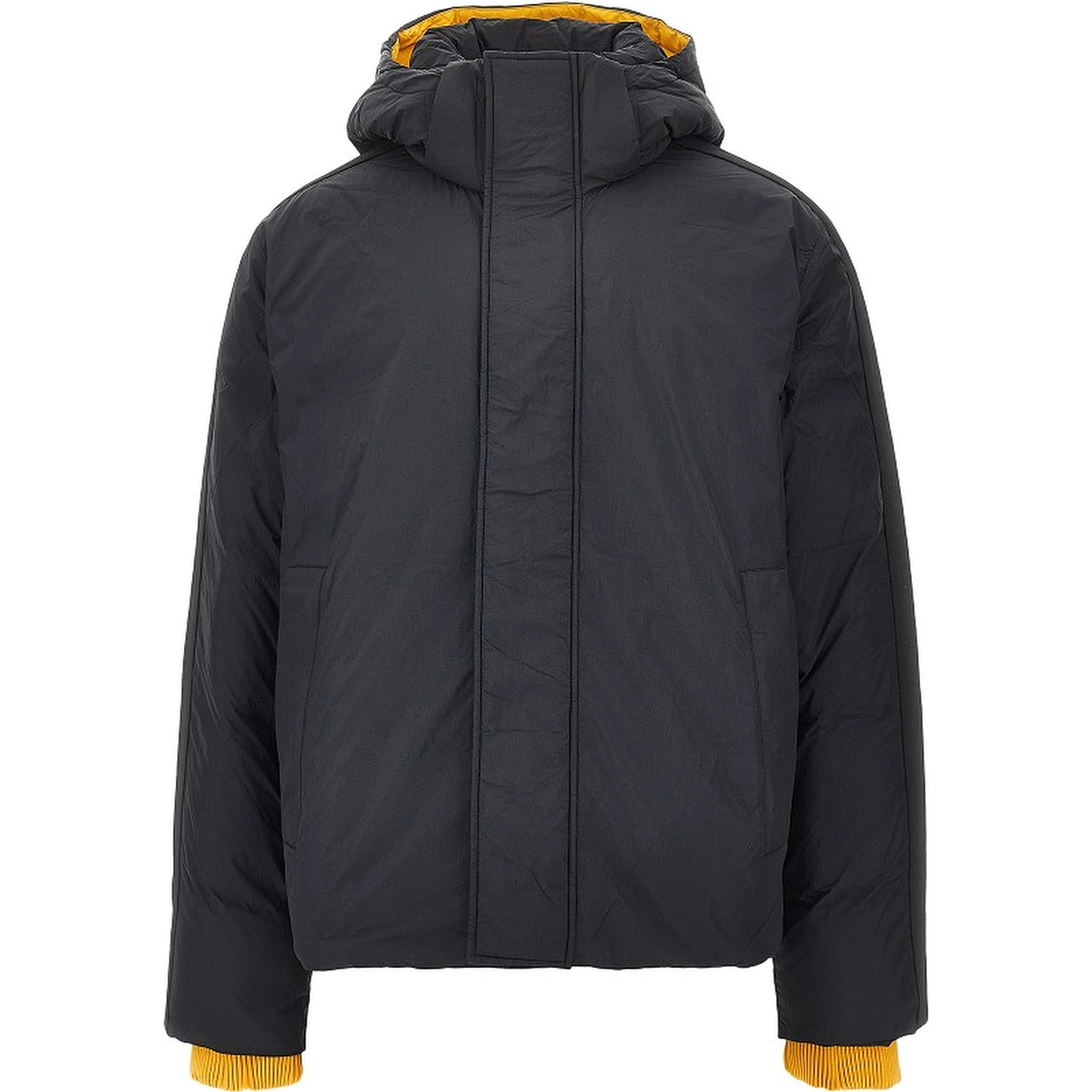 Oversized padded jacket with logoed bands