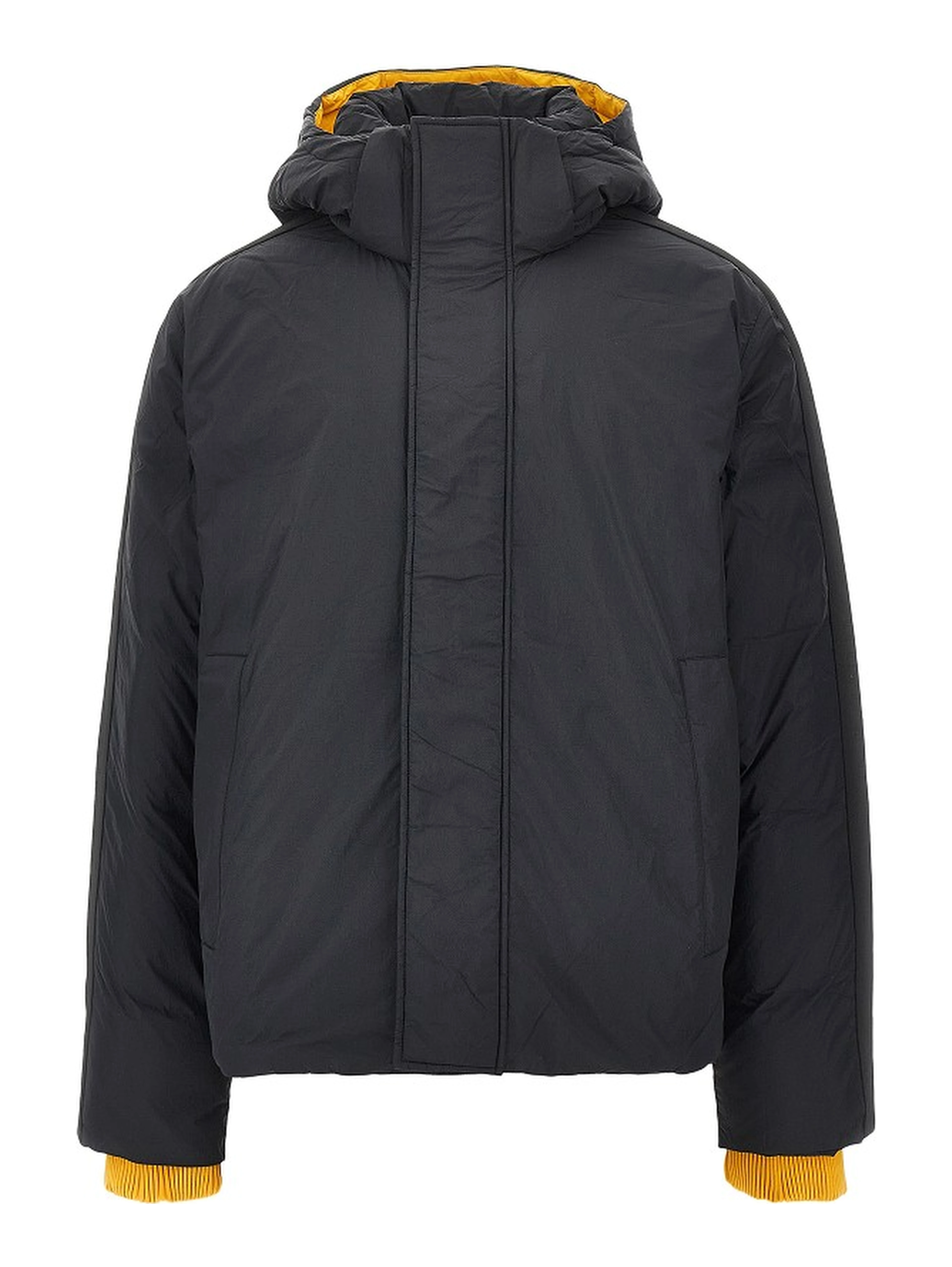 Oversized padded jacket with logoed bands