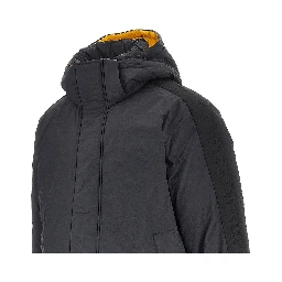 Oversized padded jacket with logoed bands