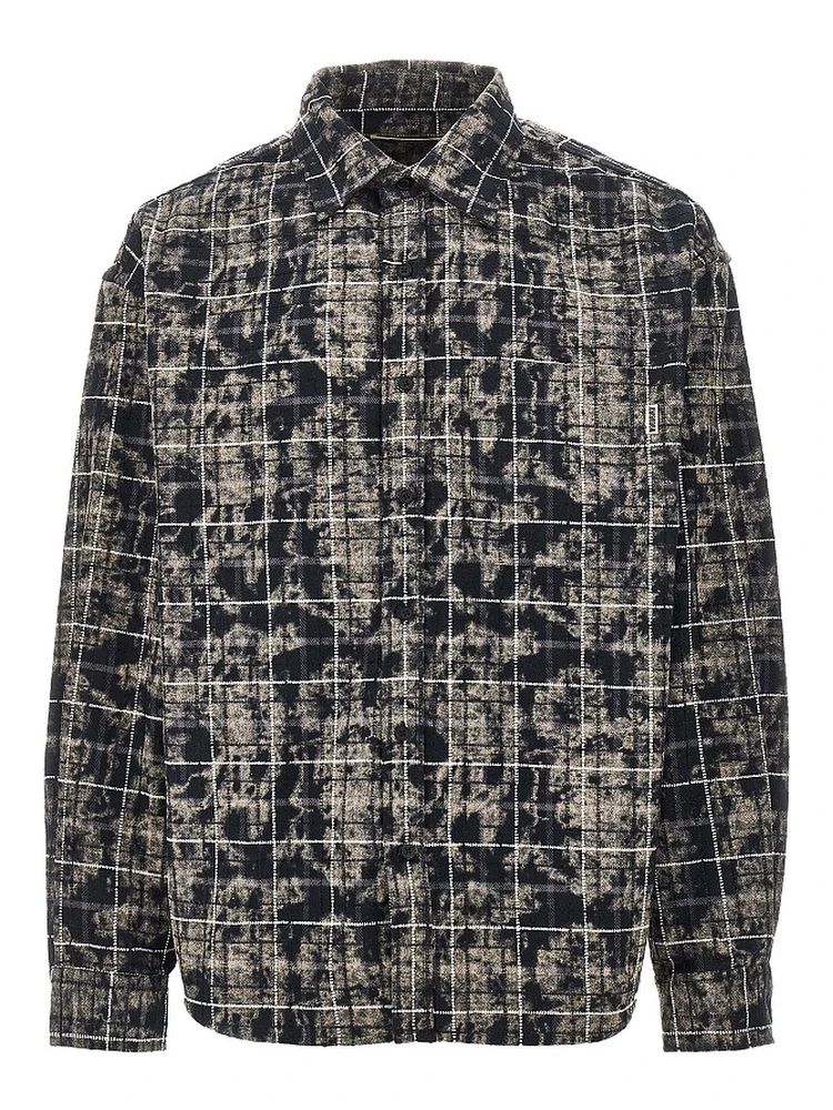 'WBJong Wash' check cotton shirt