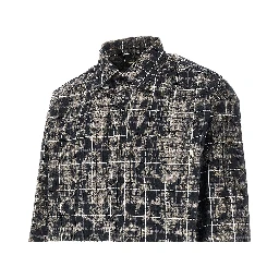 'WBJong Wash' check cotton shirt