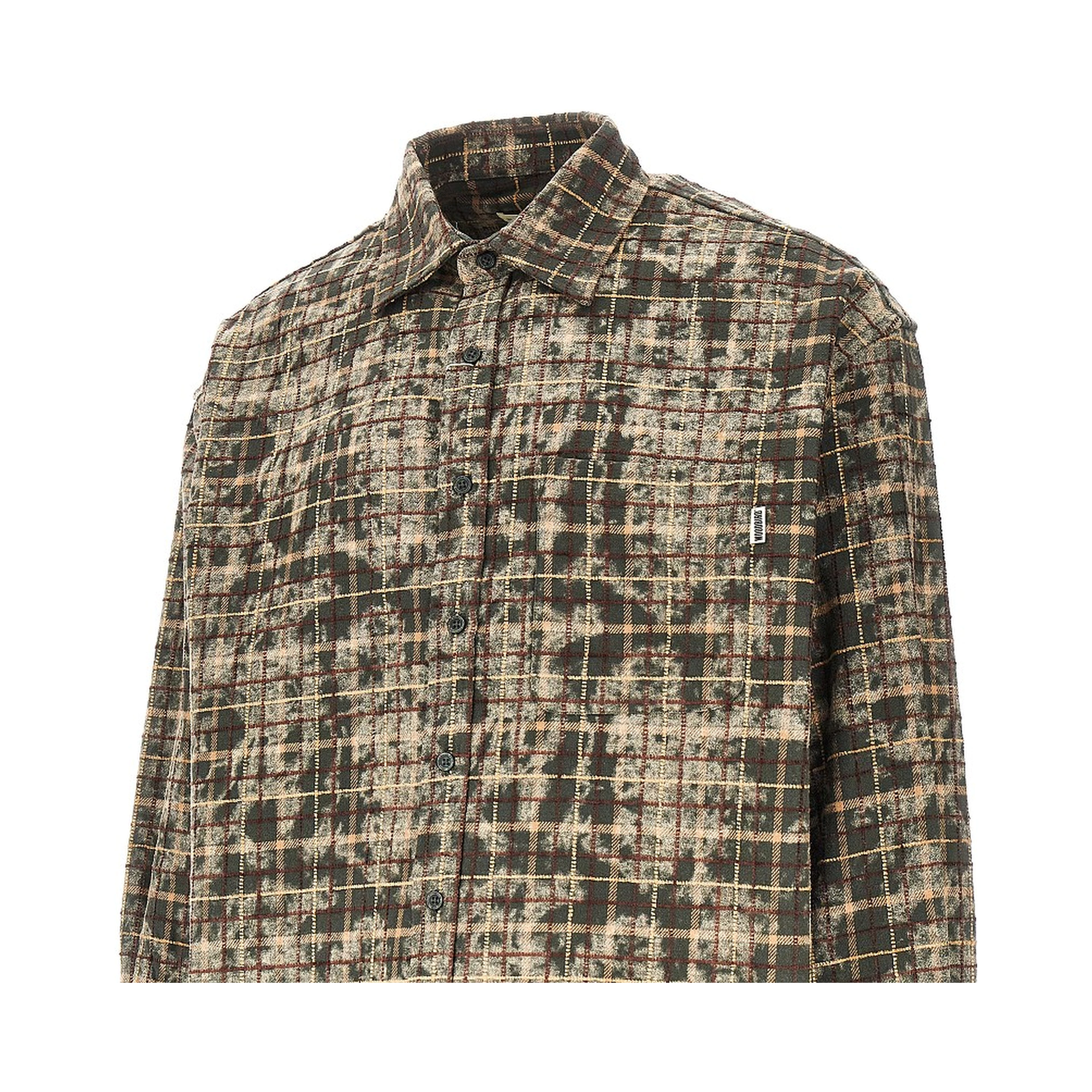 'WBJong Wash' check cotton shirt