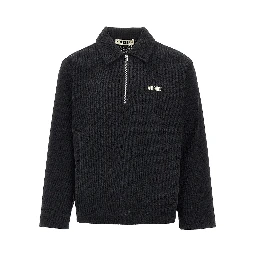 'WBHiro' zippered polo shirt