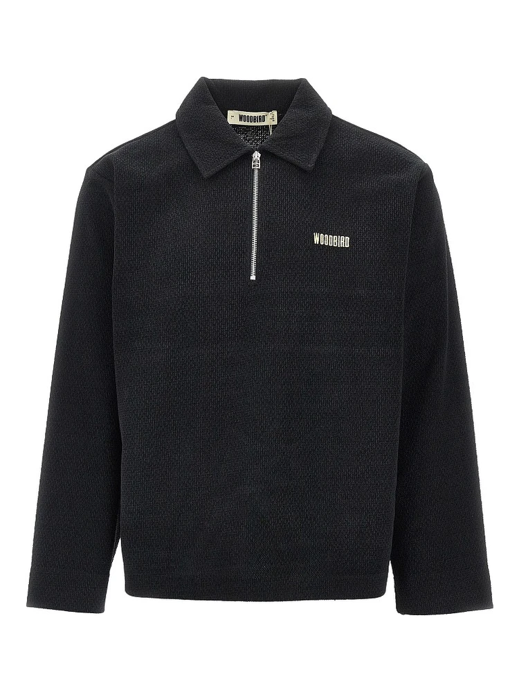 'WBHiro' zippered polo shirt