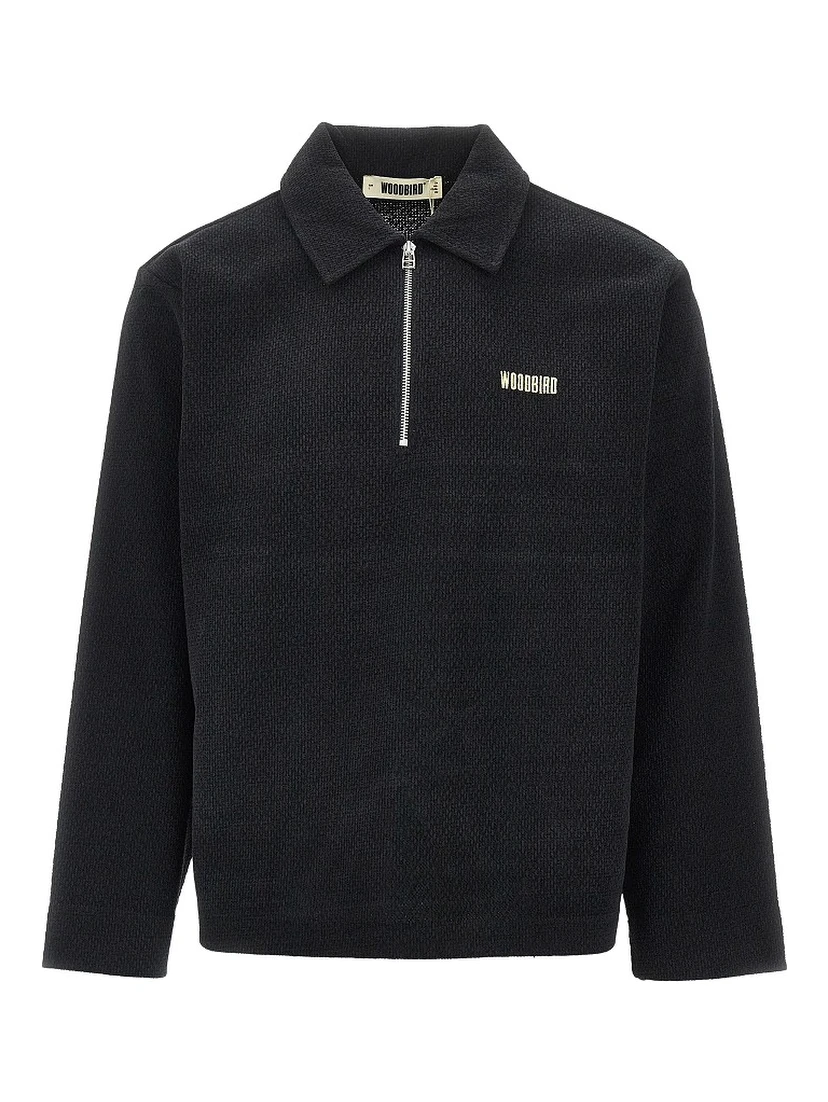 'WBHiro' zippered polo shirt