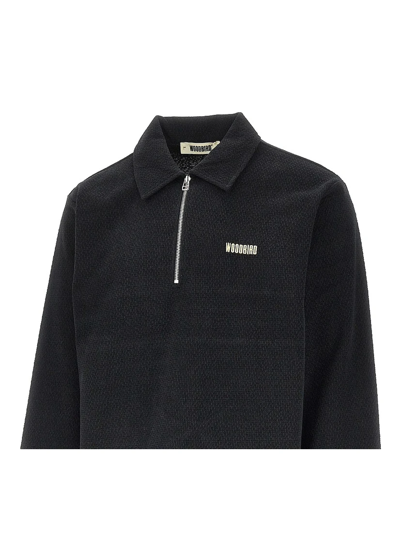 'WBHiro' zippered polo shirt