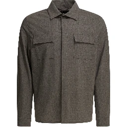 Wool overshirt jacket