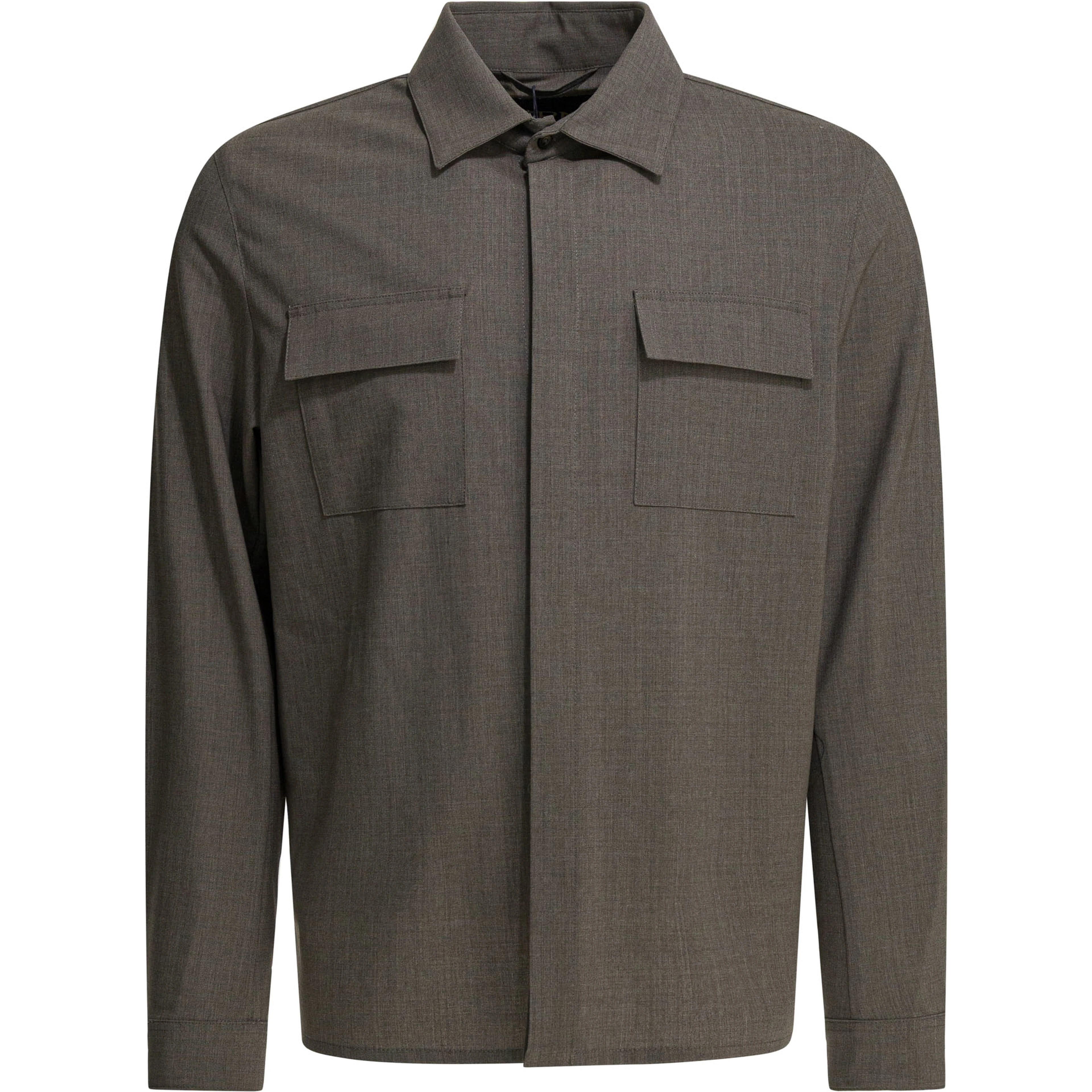 Wool overshirt jacket