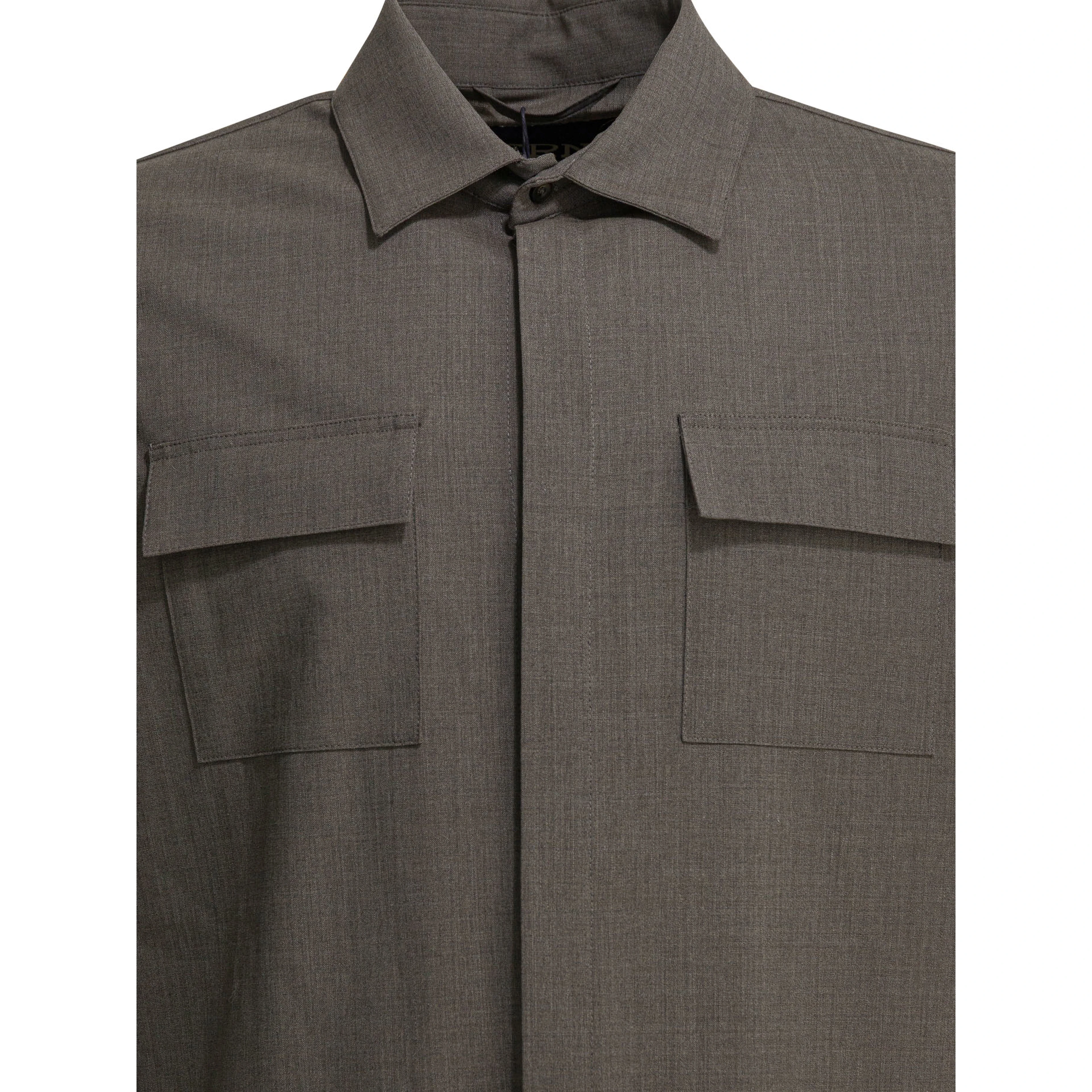 Wool overshirt jacket