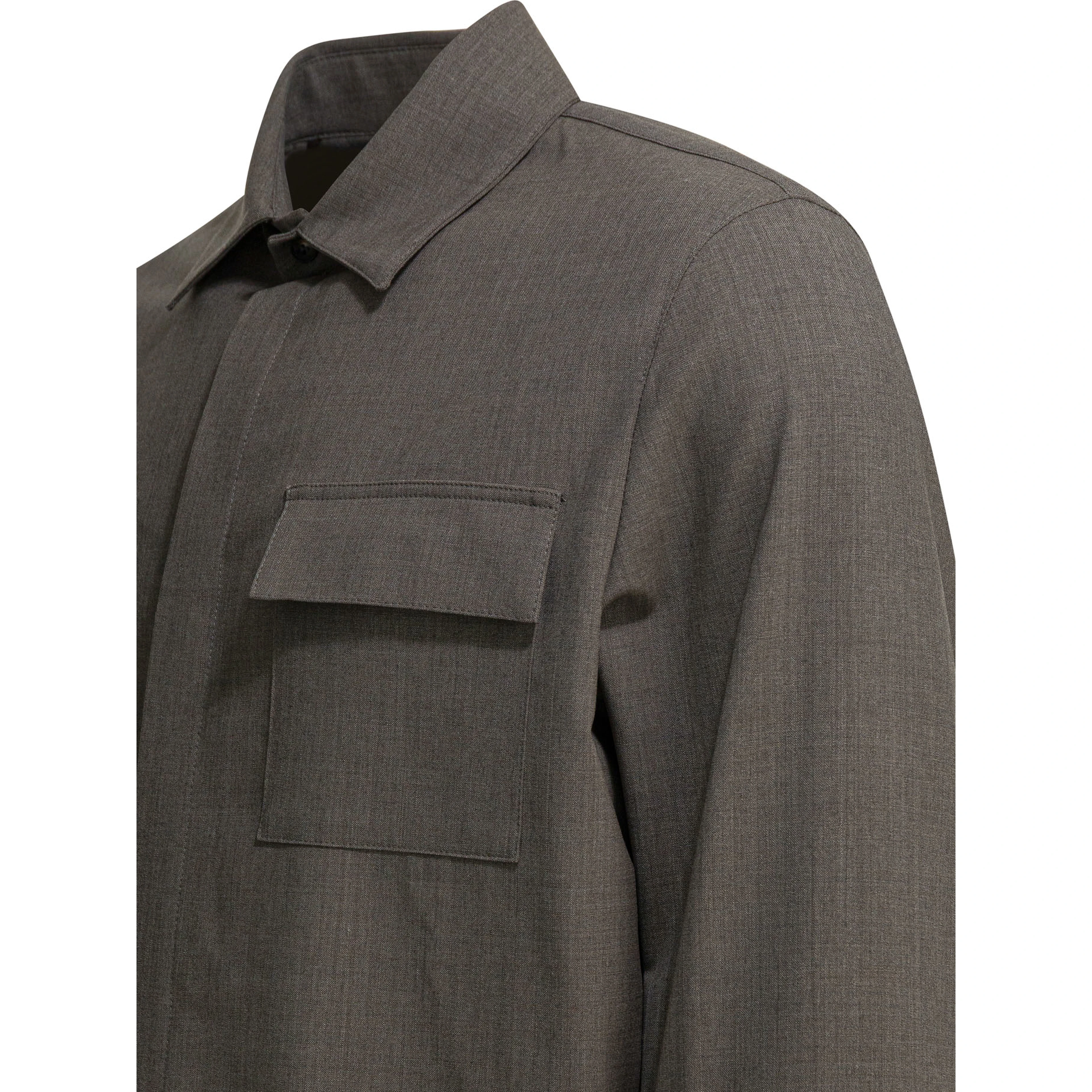 Wool overshirt jacket