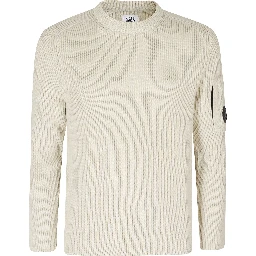 FULL RIB COTTON CREWNECK LENS SWEATER