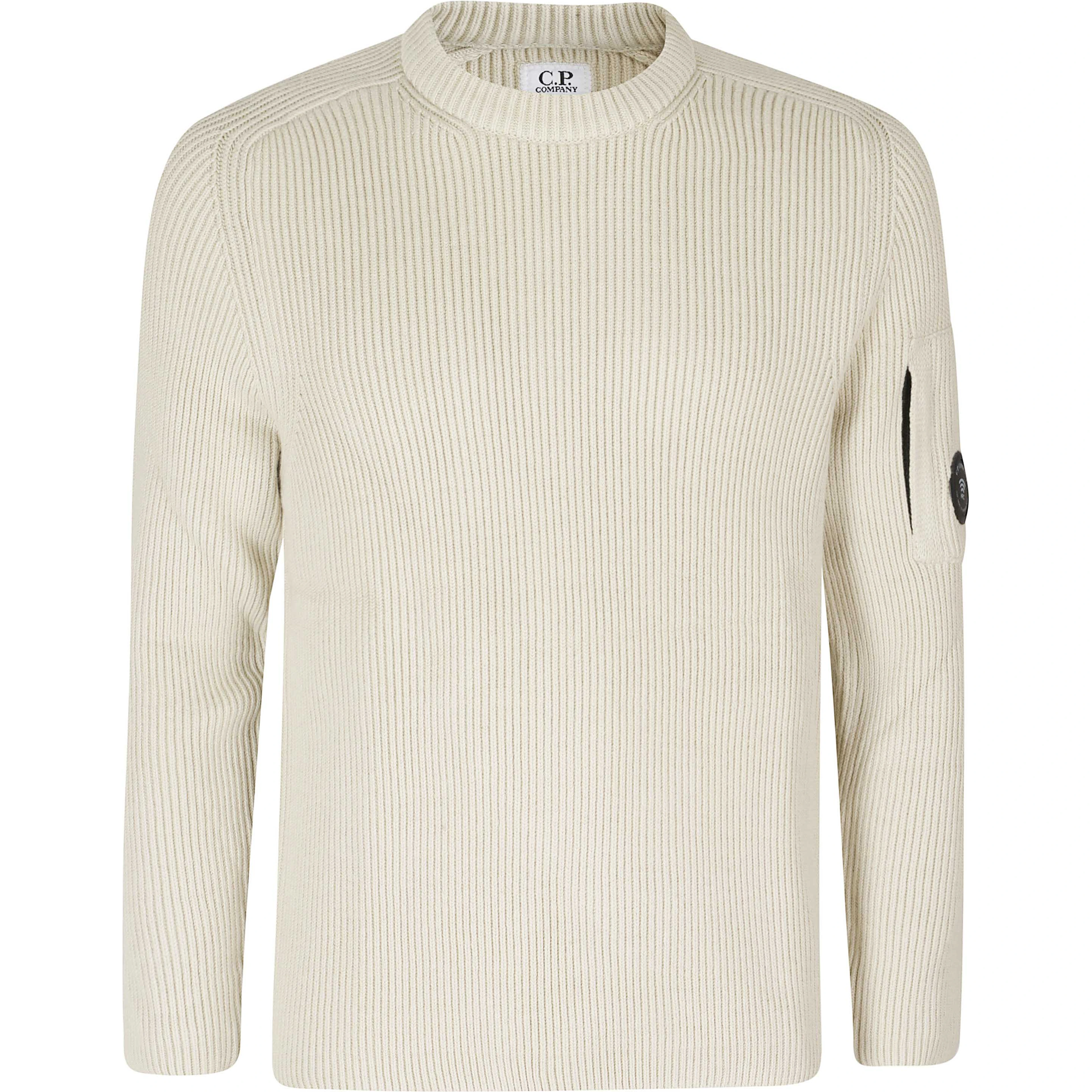 FULL RIB COTTON CREWNECK LENS SWEATER