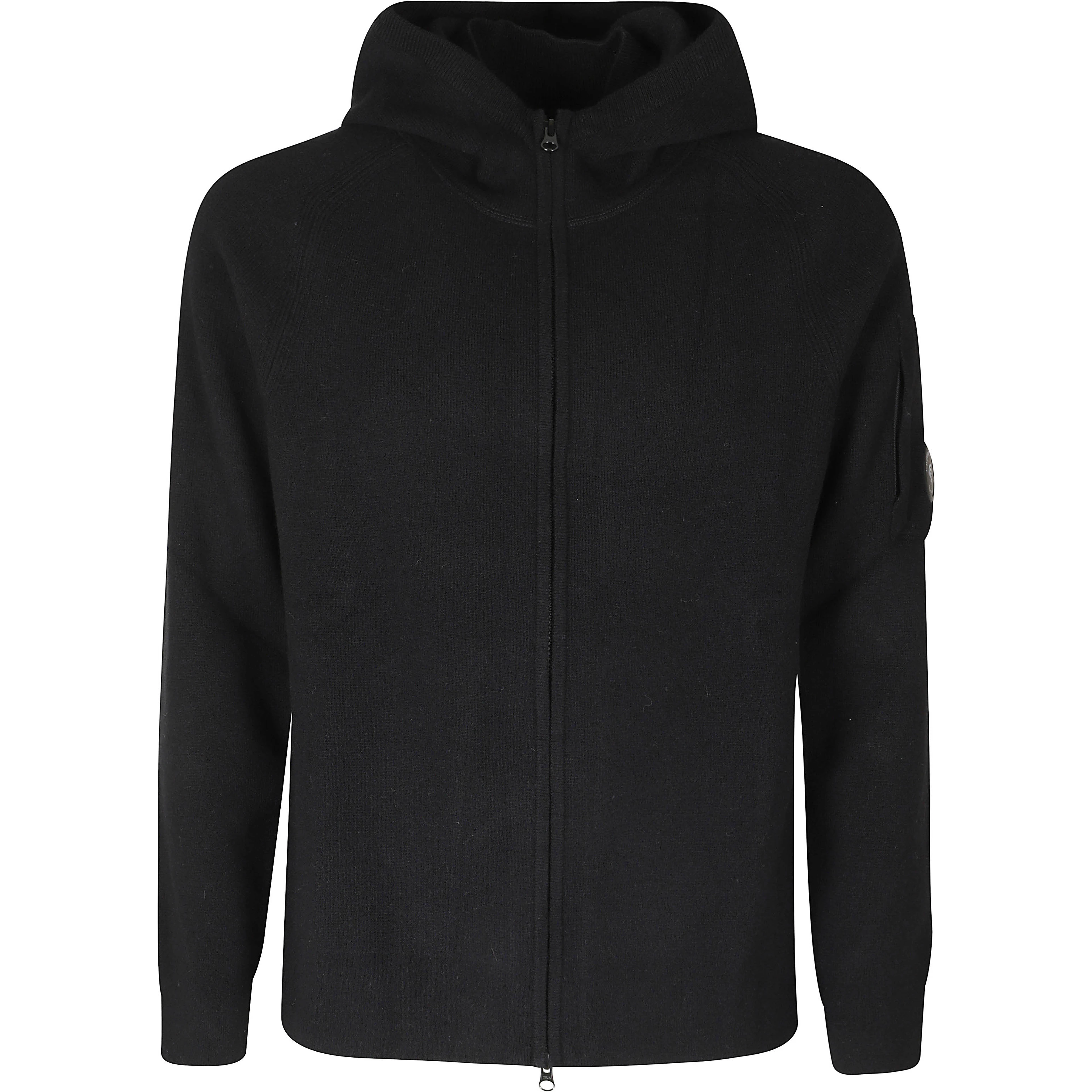 LAMBSWOOL GRS KNITTED ZIPPED HOODED SWEATER