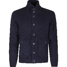 LAMBSWOOL GRS BUTTON LENS SWEATER
