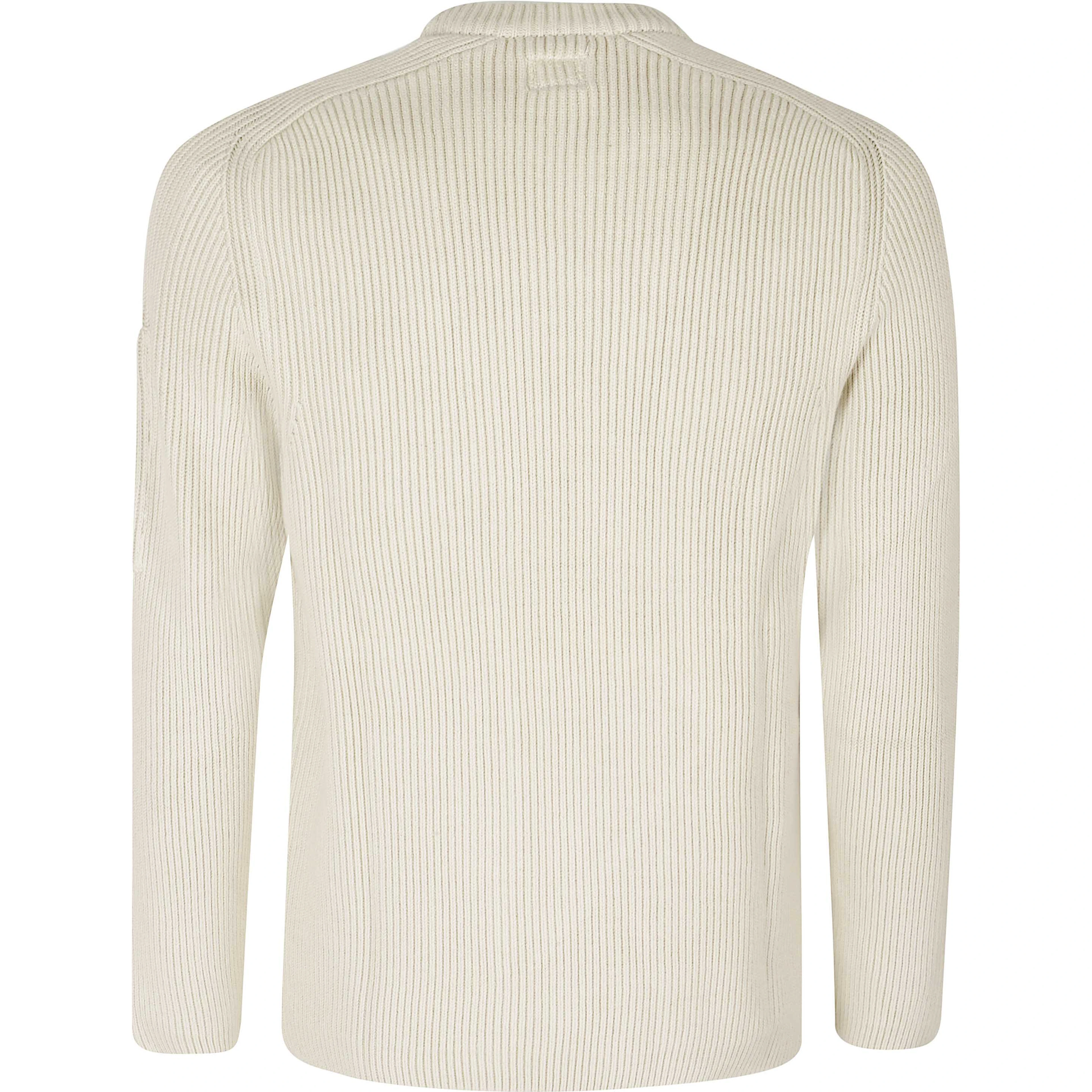 FULL RIB COTTON CREWNECK LENS SWEATER
