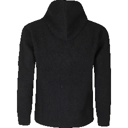 LAMBSWOOL GRS KNITTED ZIPPED HOODED SWEATER