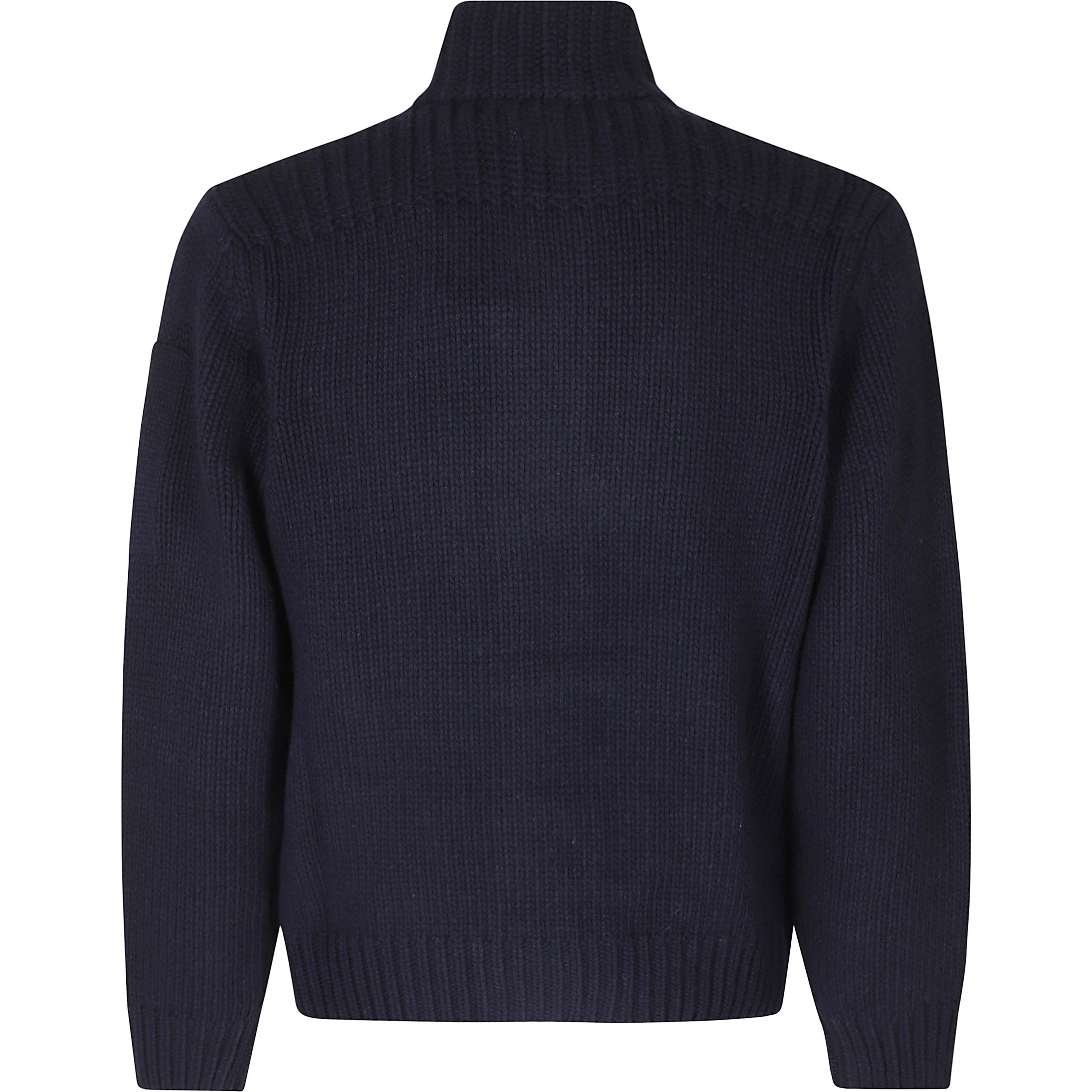 LAMBSWOOL GRS BUTTON LENS SWEATER