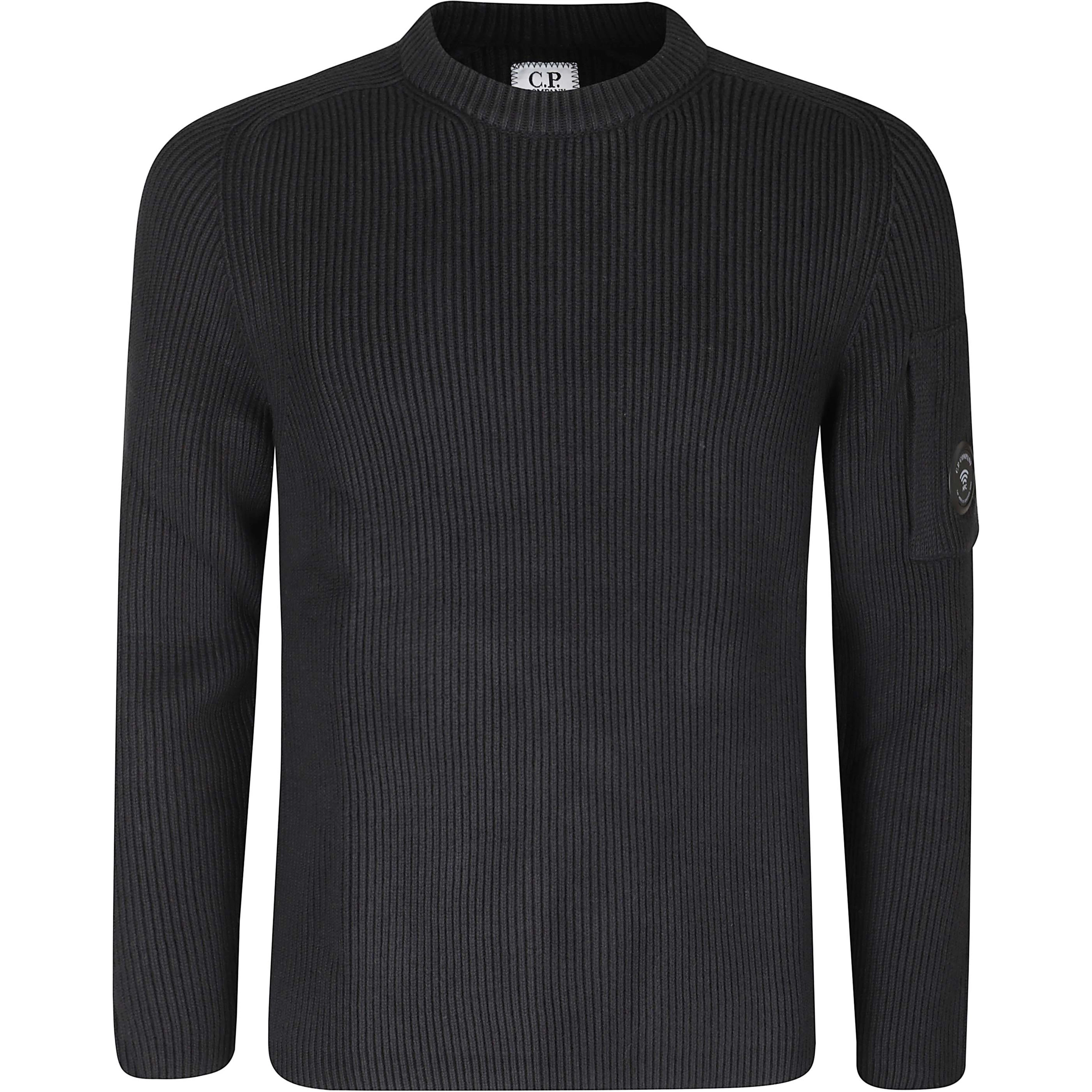 FULL RIB COTTON CREWNECK LENS SWEATER