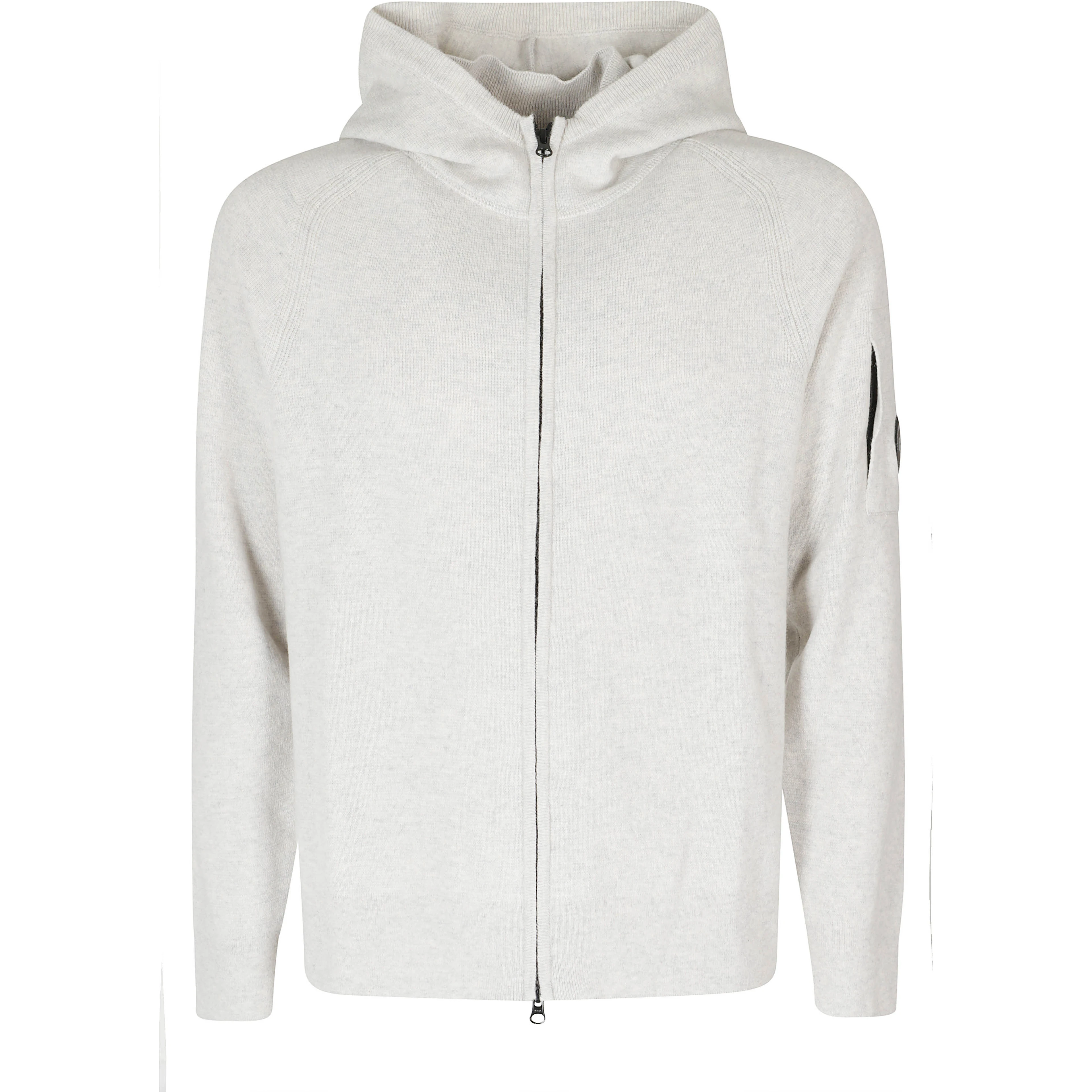 LAMBSWOOL GRS KNITTED ZIPPED HOODED SWEATER