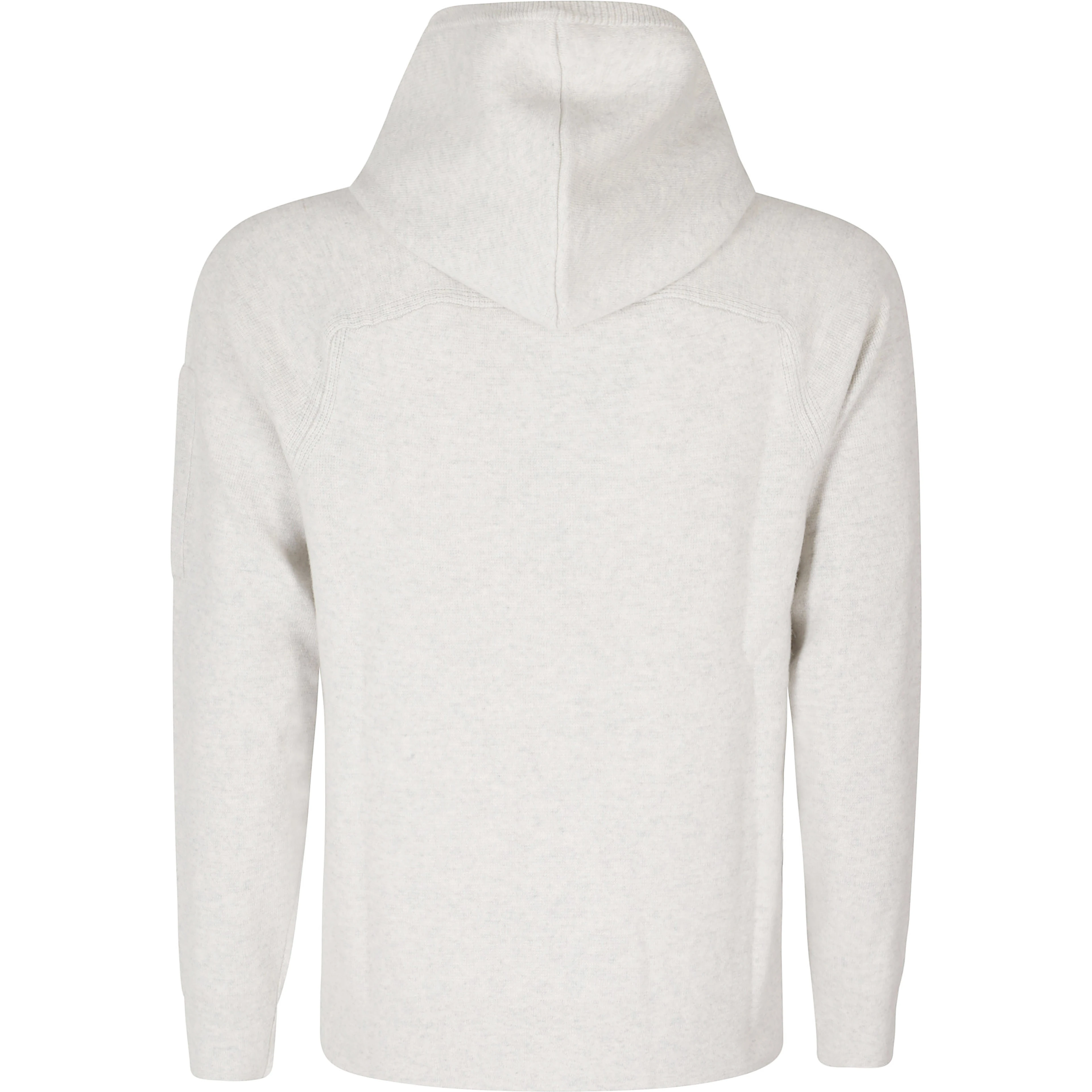 LAMBSWOOL GRS KNITTED ZIPPED HOODED SWEATER