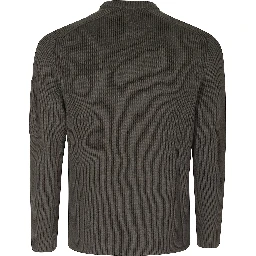FULL RIB COTTON CREWNECK LENS SWEATER