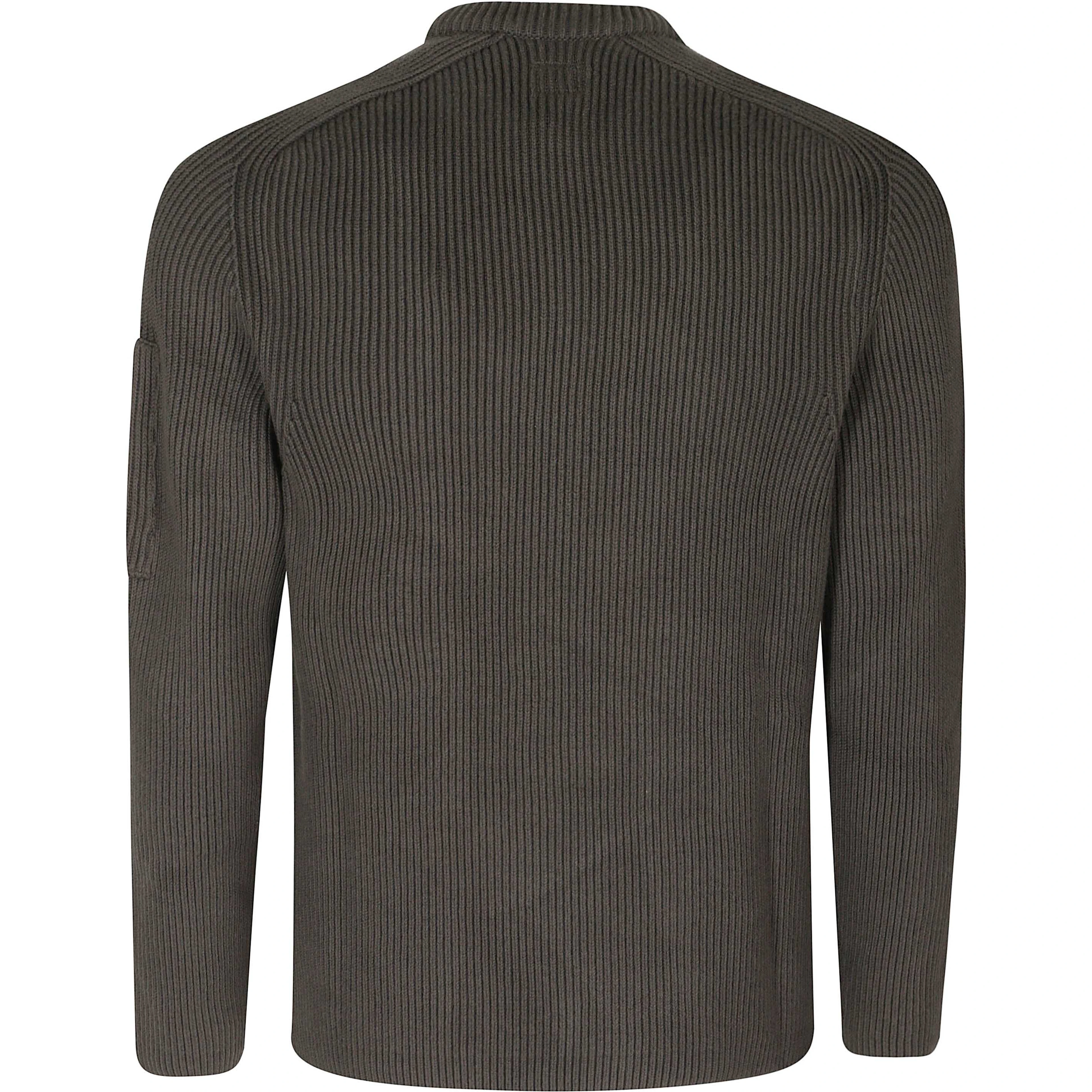 FULL RIB COTTON CREWNECK LENS SWEATER