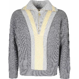 HALF ZIPPED TRUCKER SWEATER