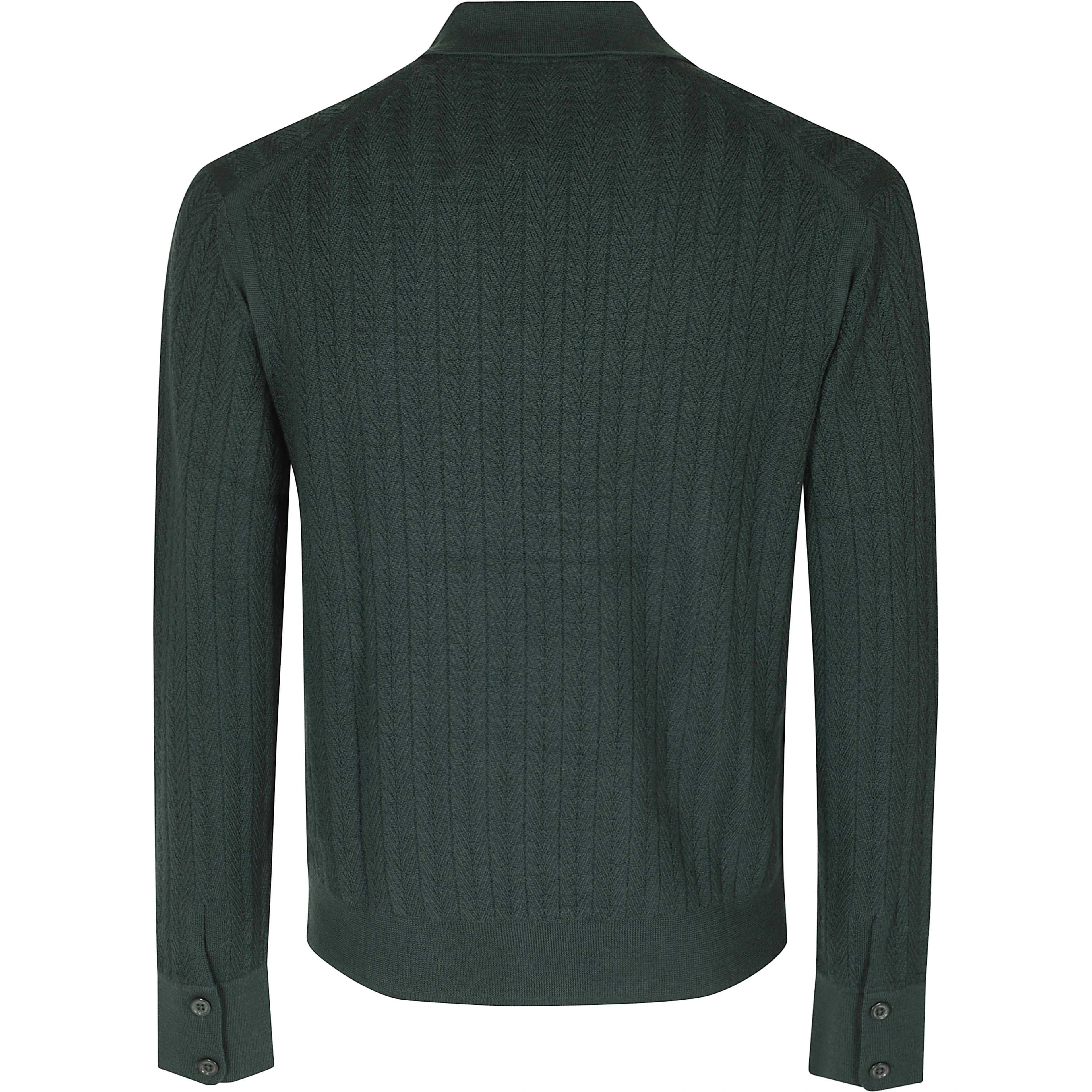 MAGLIA CAMICIA MERINO PUNTO CHEVRON