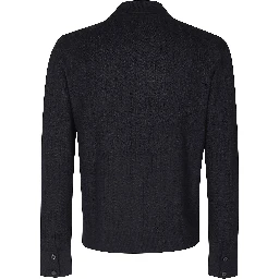MAGLIA CAMICIA MERINO PUNTO CHEVRON