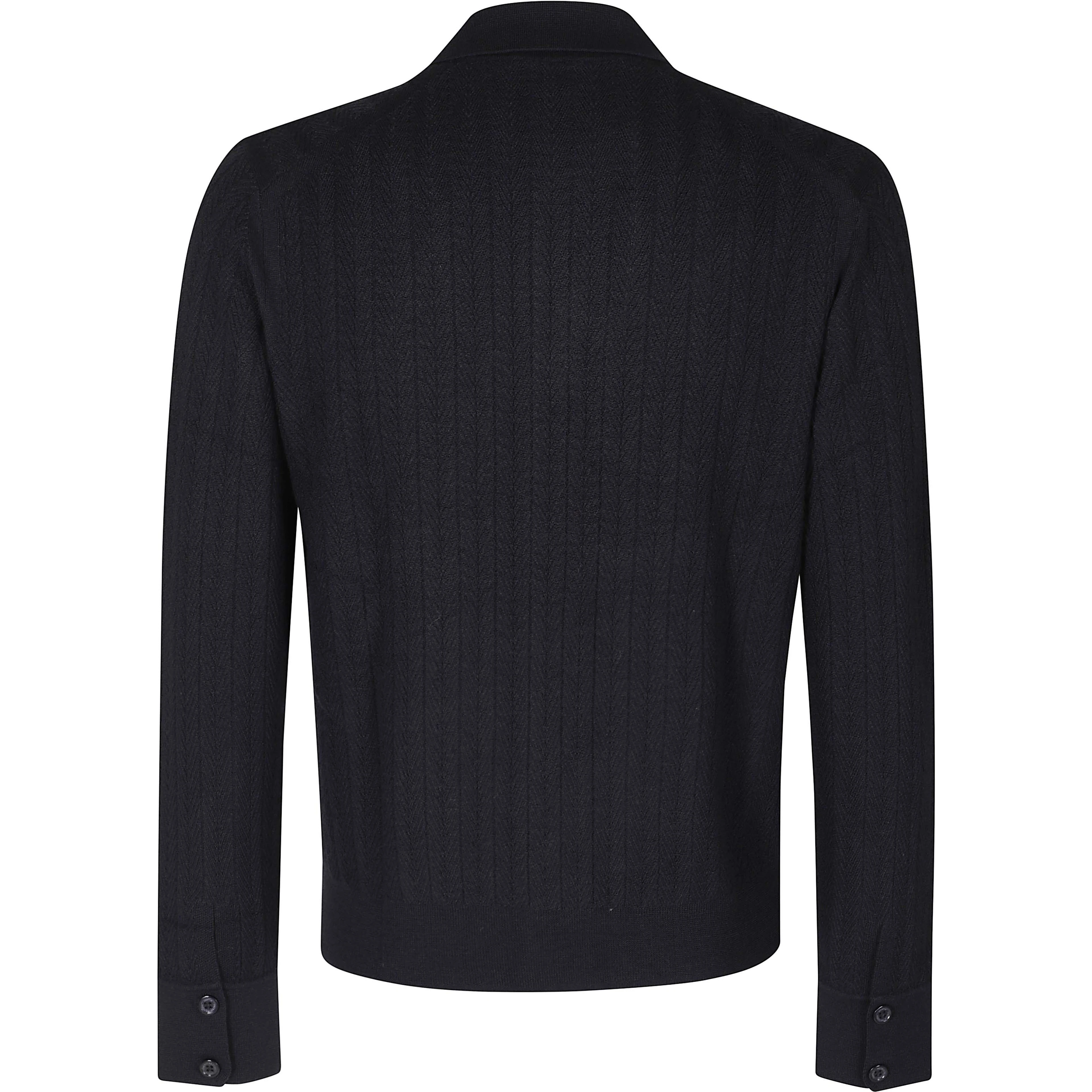 MAGLIA CAMICIA MERINO PUNTO CHEVRON