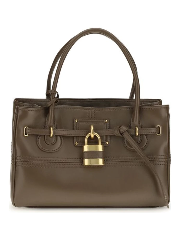 Brown Buffalo Leather Shoulder Bag
