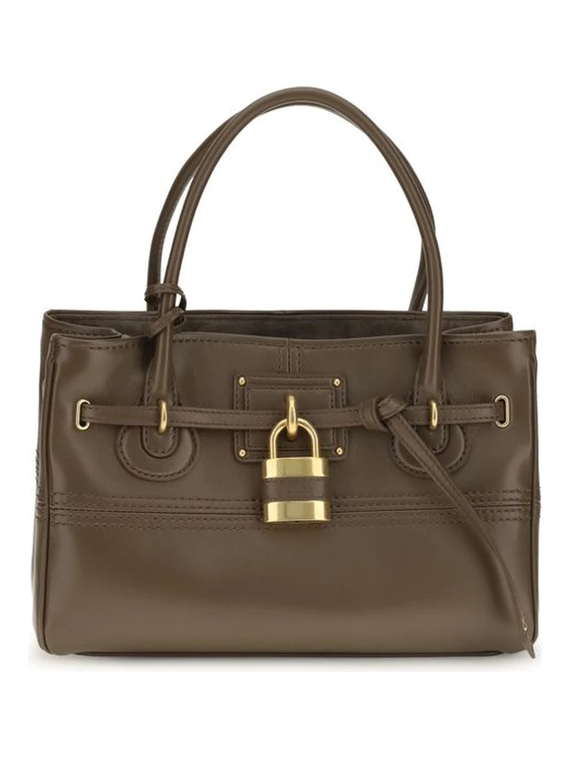 Brown Buffalo Leather Shoulder Bag