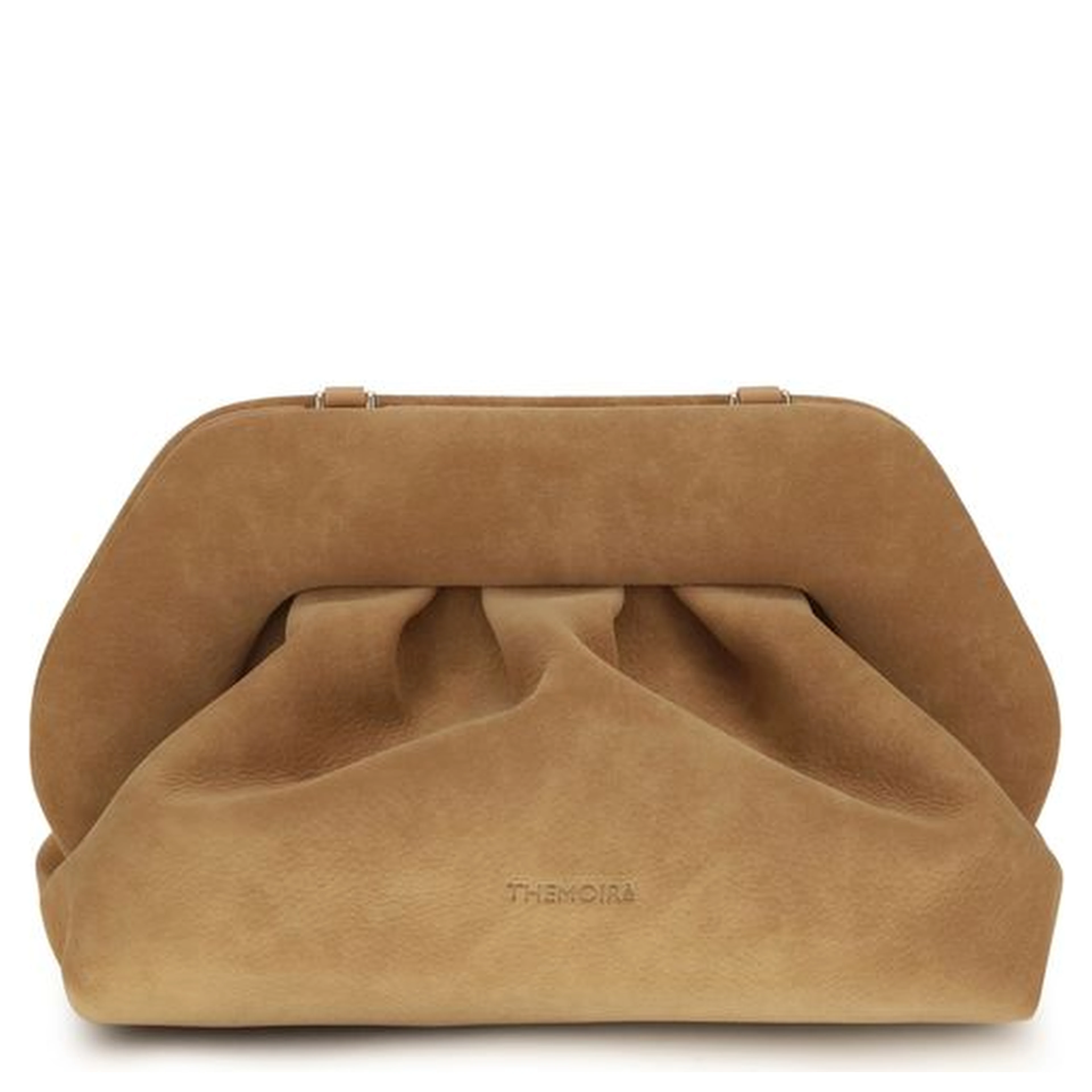 Beige Nubuc Leather Clutch Bag