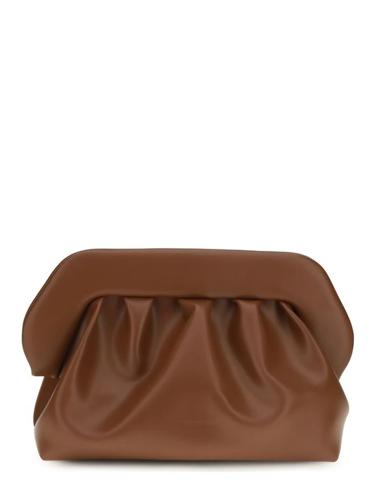 Brown Vegan Leather Clutch Bag