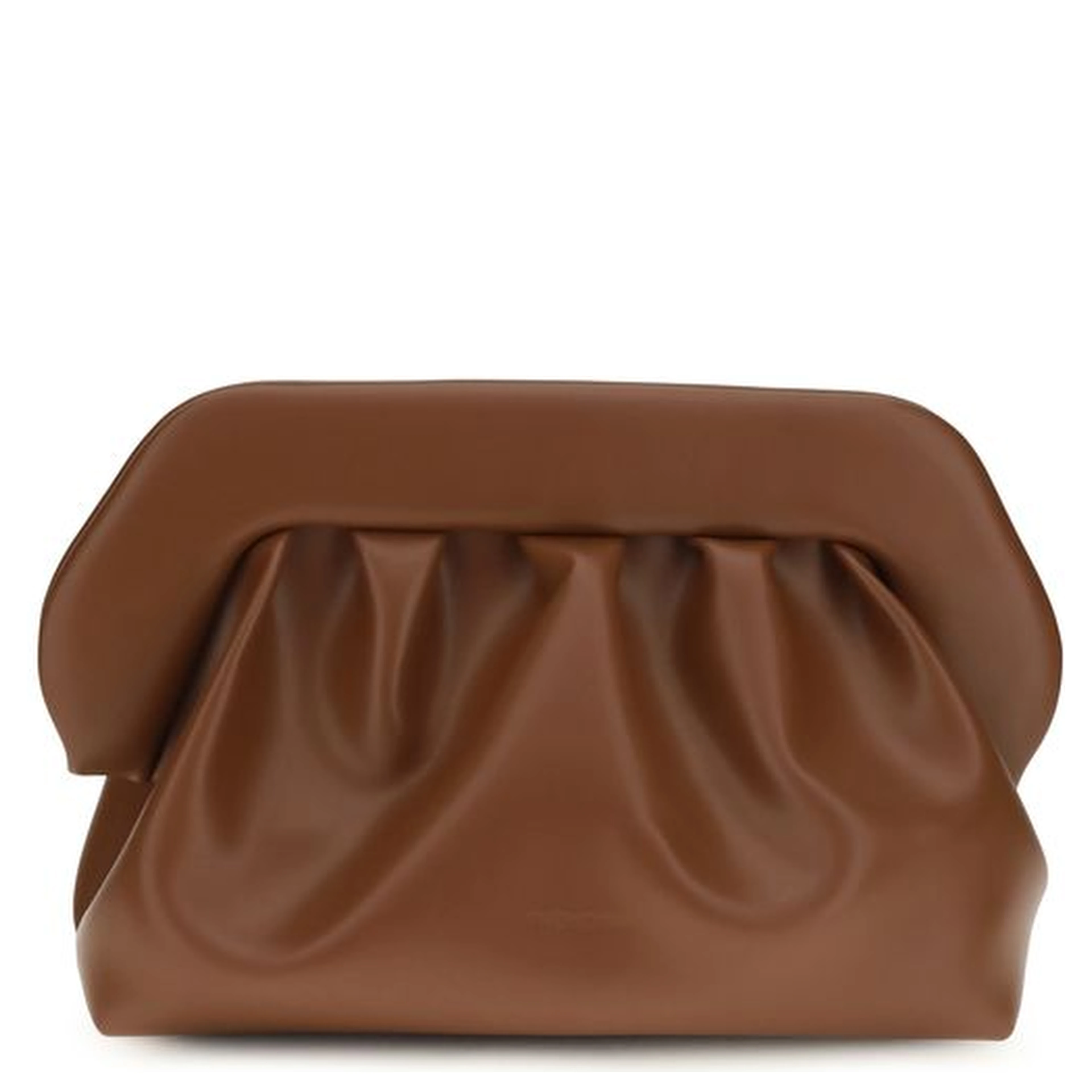 Brown Vegan Leather Clutch Bag