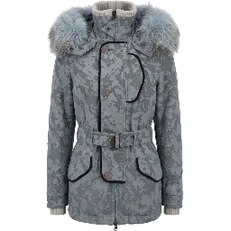 Light Blue Cotton Women's Jacket
