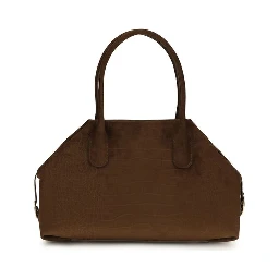 Brown Suede Leather Handbag