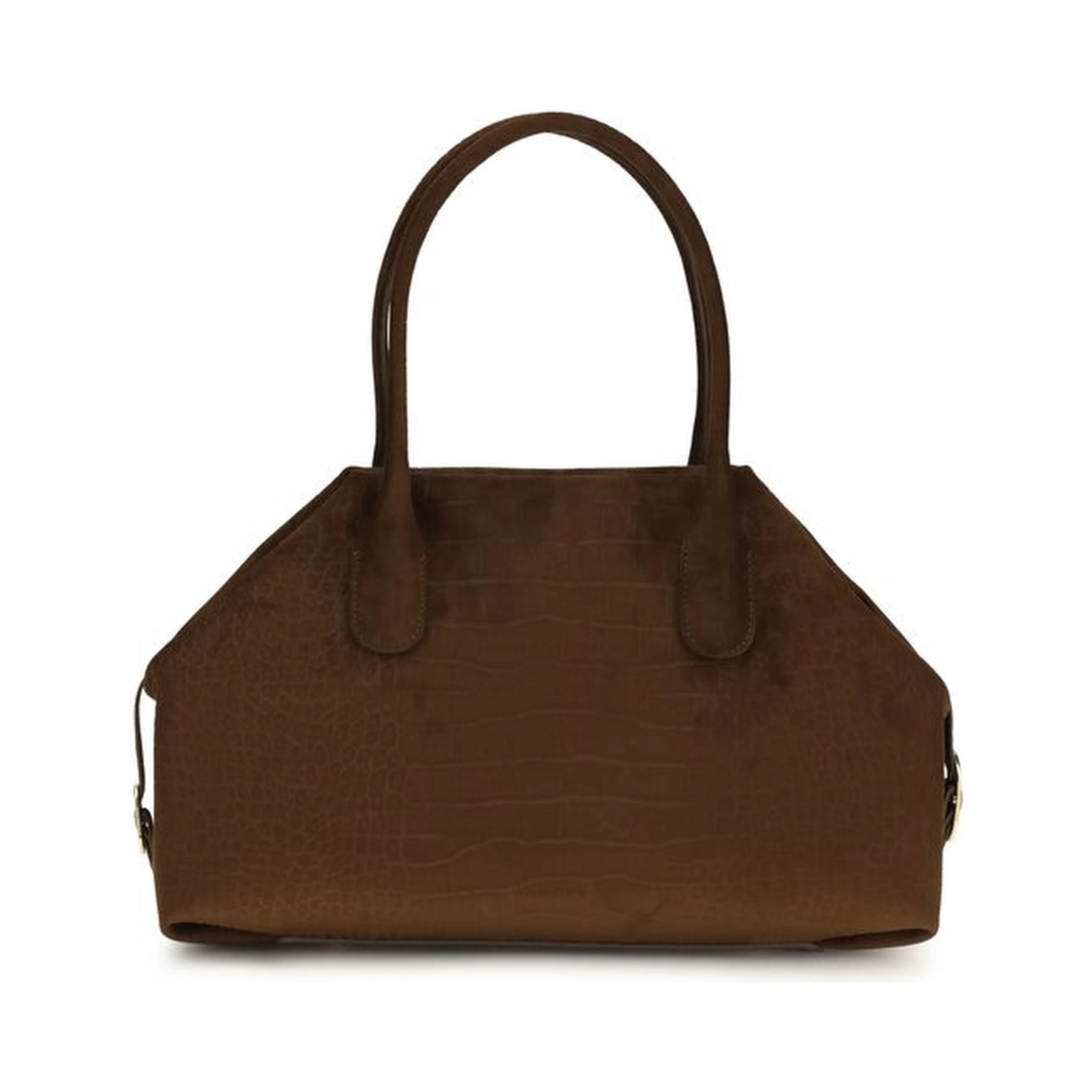 Brown Suede Leather Handbag