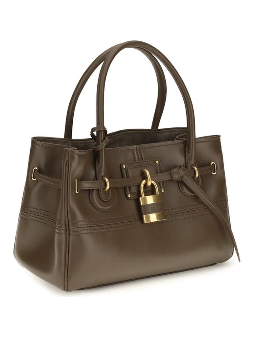 Brown Buffalo Leather Shoulder Bag